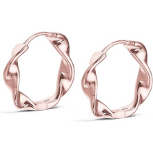 Rose Gold Hoop Earrings for Women 18k