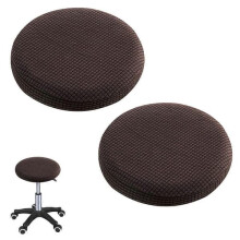Jacquard bar stool covers stretch round 32-40cm 2-pack