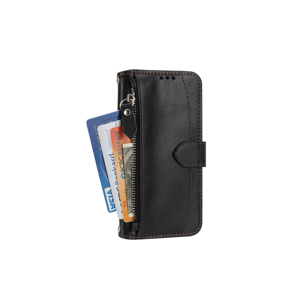 Iphone 15 Pro Max Wallet Case With Zipper And Card Black 900223008169