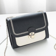 Women's Small PU Leather Crossbody Bag Black
