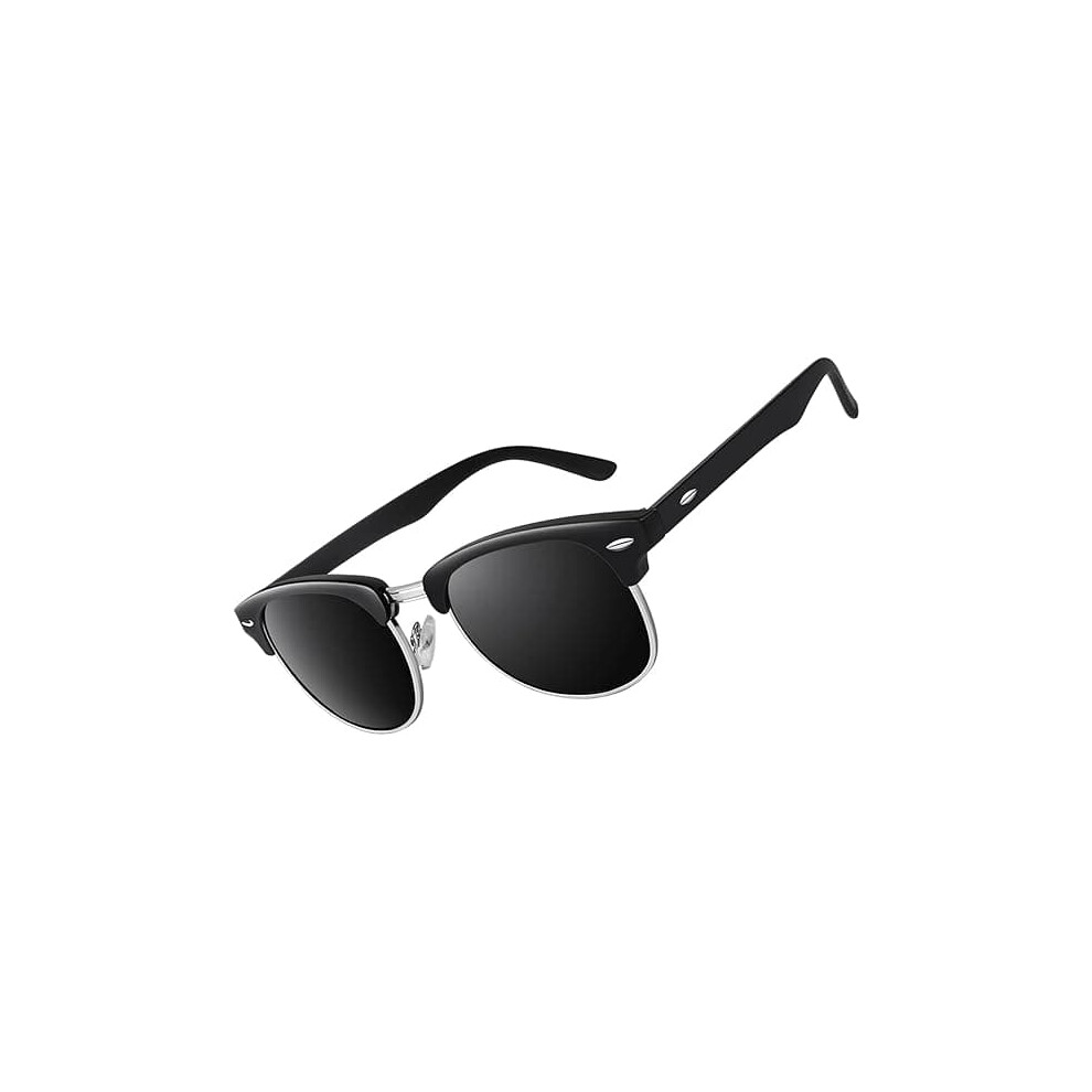 Polarized Sunglasses Uv400 Lens Matte Frame Gray/Black 900223008206