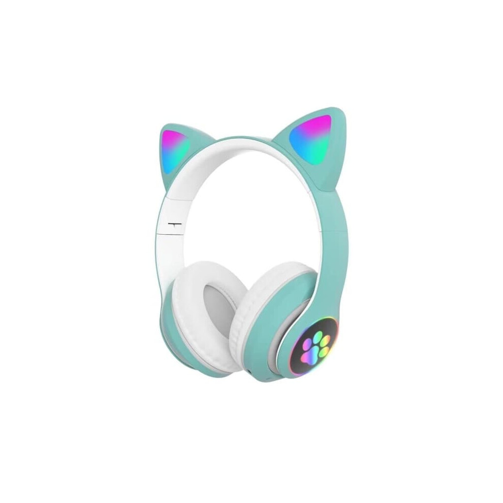 Wireless Cat Ear Bluetooth Headphones Green 900223010315