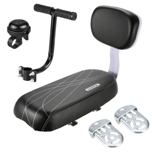Bicycle Rear Child Seat with Padded Saddle and Backrest