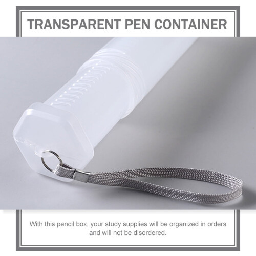 Plastic Pen Case Portable Pencil Holder 4 pcs 2