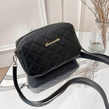 Women's Black Crossbody Bag with Tassel Luxury Design