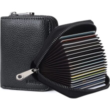 Porte-cartes RFID20 en cuir véritable, petit format