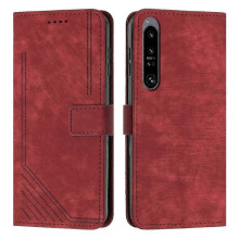 Magnetic Leather Case for Sony Xperia 1 IV Red