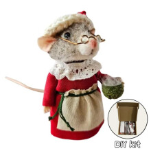 Felted Mouse Kit Handmade Christmas Decoration 1 Set