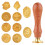 Wax Seal Stamp Set Gold 10 Pieces 1
