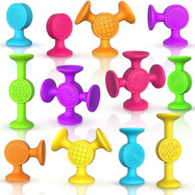 Fat Brain Toys Suction Cup Building Blocks Set 12 pcs