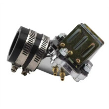 Motorcycle Carburetor Interface Performance Intake Manifold Pipe Reed Valve for 2 Stroke Scooters PWK PE JOG 50 90