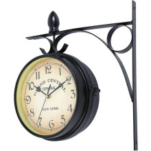 Retro Station Wall Clock Double-Sided 12 Inch