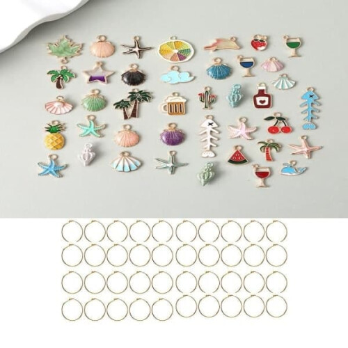 Wine Glass Charms Labels 40 pcs