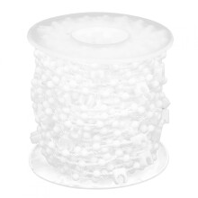Delaman Chaînette pour store vertical, 10 m, maillons pour store enrouleur, accessoires de rideaux et de décoration pour la maison (10 m x 10 cm)