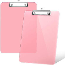 Plastic Clipboard A4 Size with Metal Clip Set of 2
