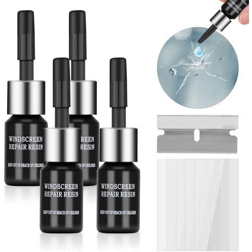 Car Windshield Repair Kit Nano Fluid Tool 4pcs