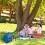 Beach Tent with Window Ventilation 27.55" x 19.68" Blue 6