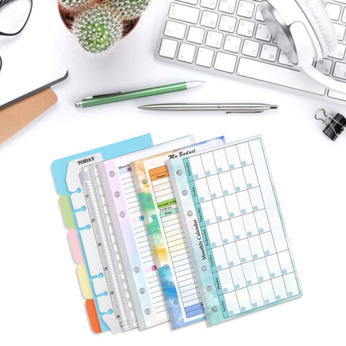Χαρτί Milue Loose Leaf Refill, Ένθετα Κλασέρ για Σημειωματάριο Budget Planner 1