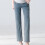Dame graviditetsjeans med elastisk slim fit over maven 1