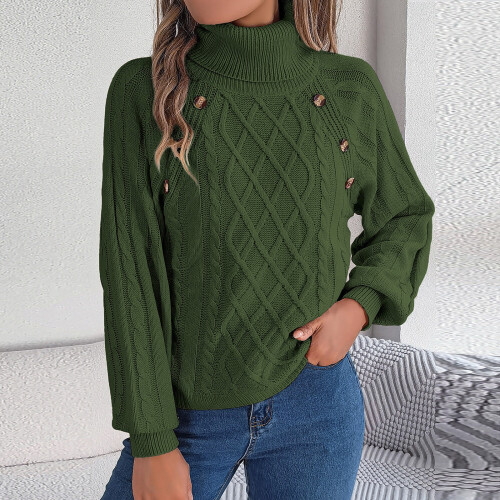 Grobstrickpullover mit Rollkragen für Damen