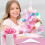 Small Pink Christmas Tree with Lights 23.6 Inches 1