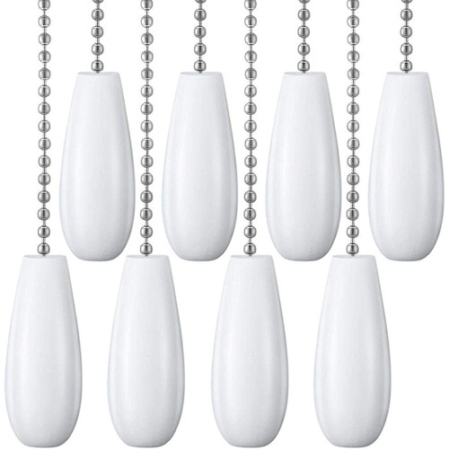 Wooden Ceiling Fan Pull Chain Extension 12 Inches Pack of 8