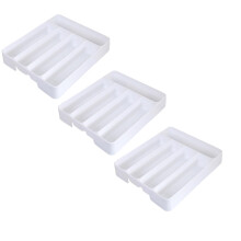 Bandeja organizadora para cubiertos de 5 compartimentos (3 piezas)