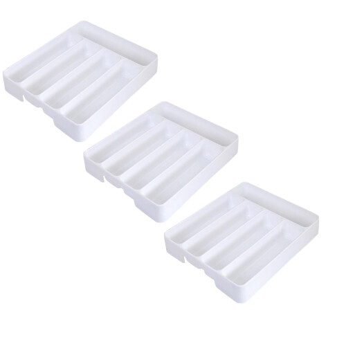 Plateau porte-couverts à 5 compartiments (3 pièces)