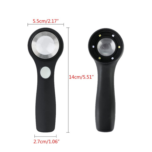 Milue magnifying loupe with LED and UV light 60X 2