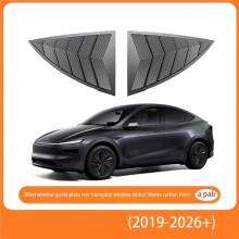 Rear Car Window Shutter Cover for Model Y Juniper Louver Side Vent Trim Triangle Accessorie Matte Carbon Fiber
