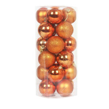 Wadada Christmas Balls Set Orange 40mm 24 pcs