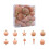 Flocked Christmas Balls Brown Plastic 24PCS 1