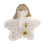 White Plush Five-Pointed Star Bell Doll Decoration 1pc 2