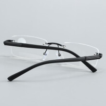 Lunettes de lecture pour hommes, monture métallique sans verres, anti-lumière bleue +1.0