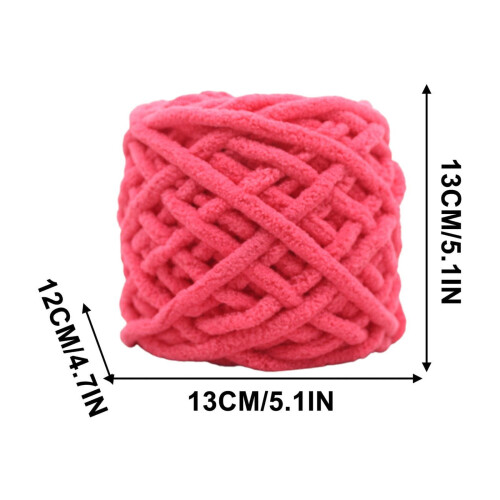 Chenille pluche garen, dik, 100 g, lichtrood, 1 stuk 1