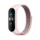 Xiaomi Mi Band5/6/7 nylonarmband rosa 1