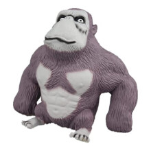 Squishy Monkey Anime-figur Latex Stressleksak Grå