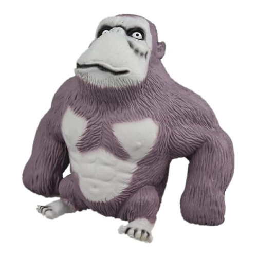 Squishy Monkey Anime-figur Latex Stressleksak Grå