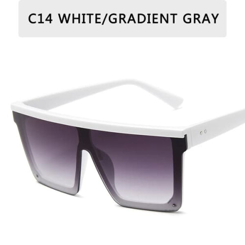 Vintage Oversized Square Sonnenbrille, Unisex, einteilige Gläser