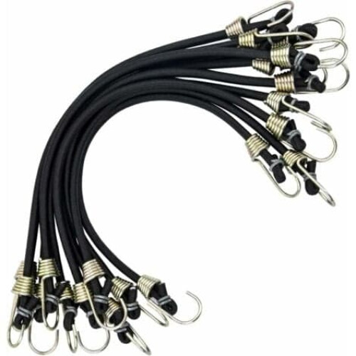 Rubber Straps with Hooks Heavy Duty 10 Pcs