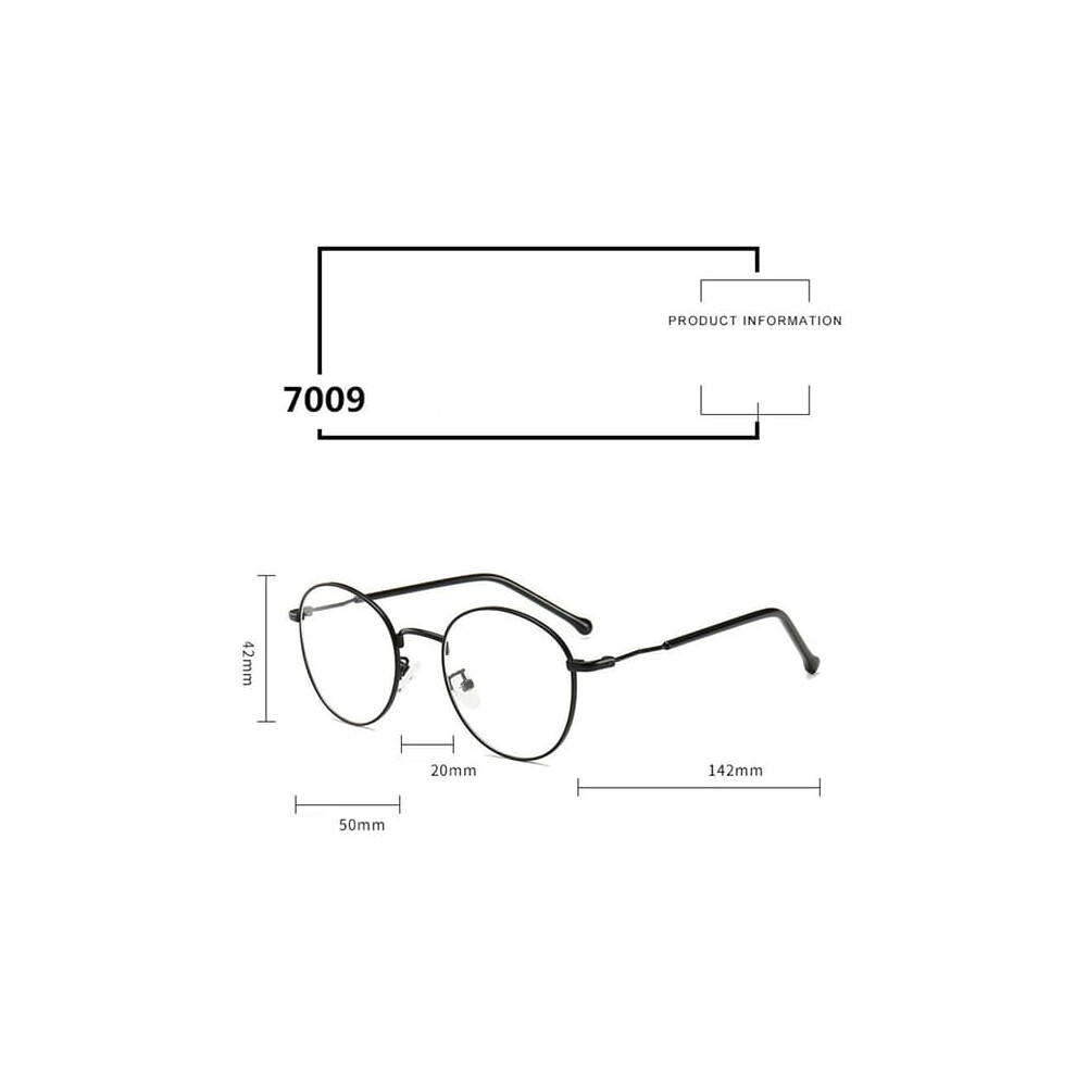 Nearsighted Reading Glasses -2.5 Black/Gold 962029737124