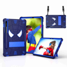 Étui en silicone à texture araignée bleu marine pour Samsung Galaxy Tab S7/S8