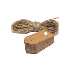 Etiquetas de papelão com cordão - Pacote com 50 unidades