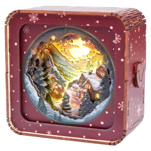 3D Wooden Puzzle Nightlight LED Lamp Kit