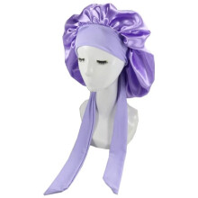 Silk Hat for Curly Hair Sleep Purple