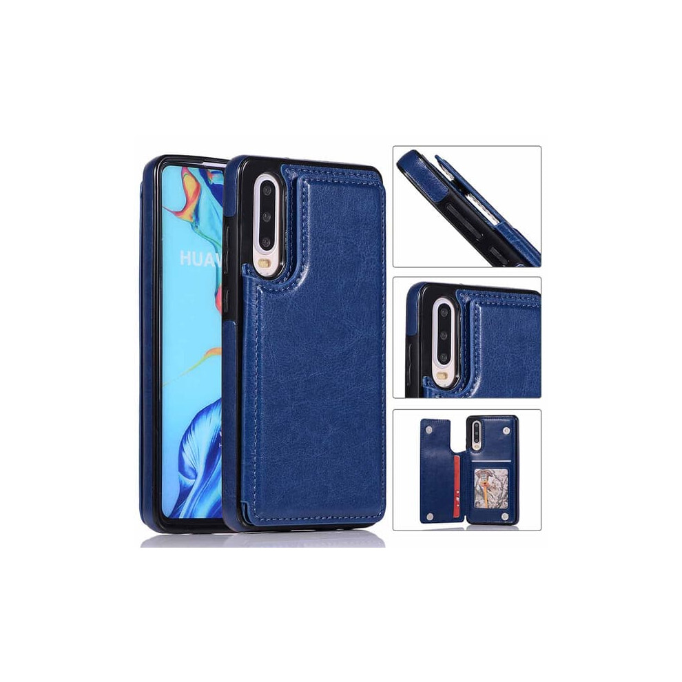 Huawei P30 Protective Case With Card Holder Blue 962029727286