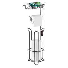 BSGSH Förvaringsställ för kläder, trådhylla, modern toalettpappershållare med dispenser, stående badrumsförvaringstillbehör
