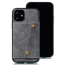 iPhone 11 case with card holder grey