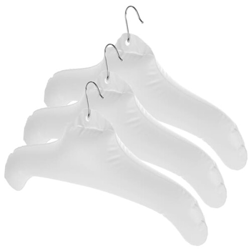 Opblaasbare kledinghangers, ruimtebesparend, wit, 44x25x0,3 cm