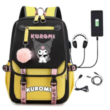 Kuromi-ryggsekk til barn, gul, 1 stk.